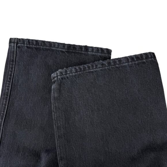 NWT AGOLDE Lana Mid Rise Vintage Straight Sz 27 Disorder Washed Black - Picture 11 of 11
